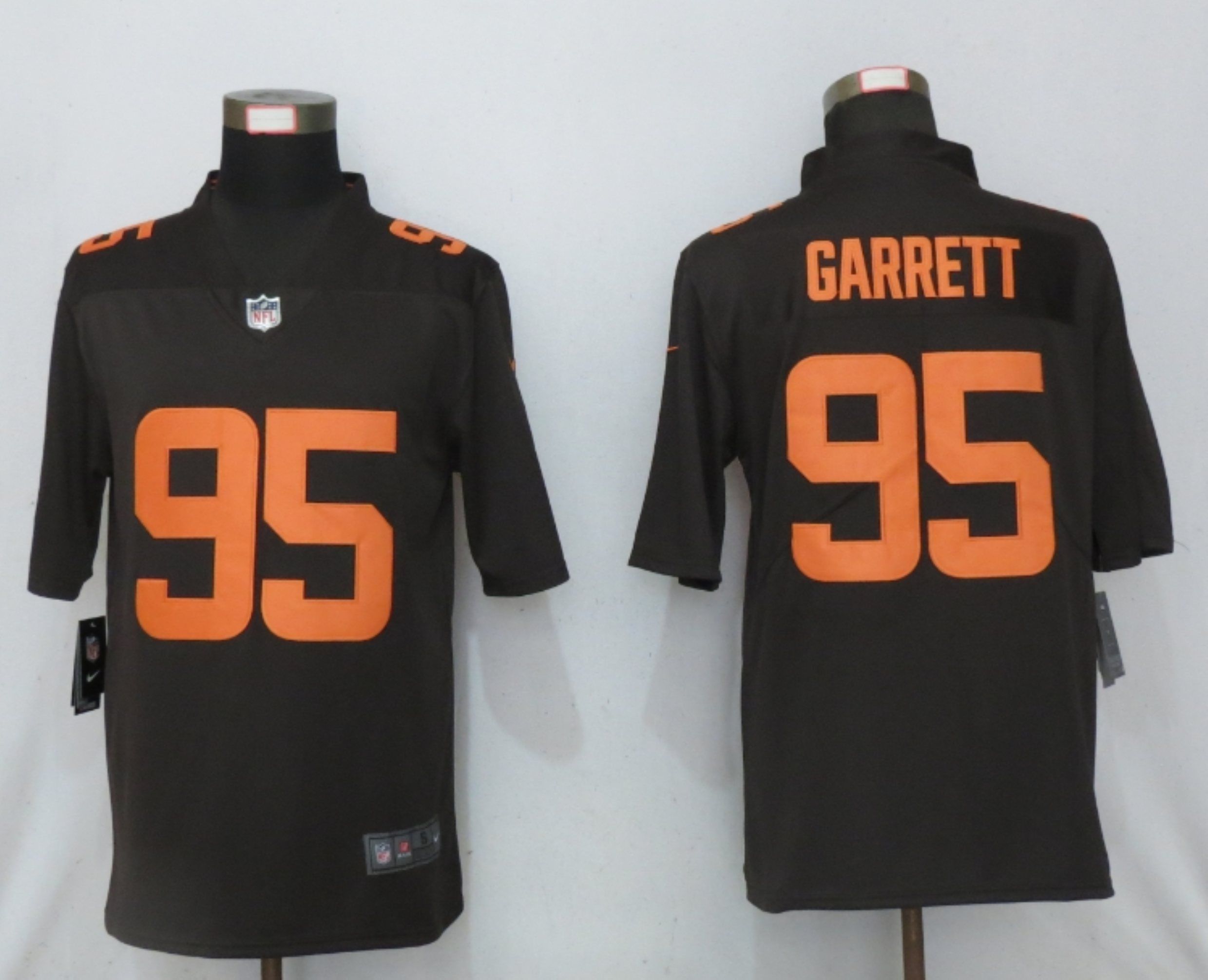 Men Cleveland Browns #95 Garrett Brown lternate Vapor Limited Nike NFL Jersey